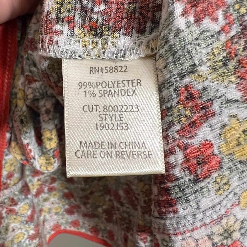 NWT Max Studio Red Floral Tiered Midi Dress Size Large - Picture 7 of 8